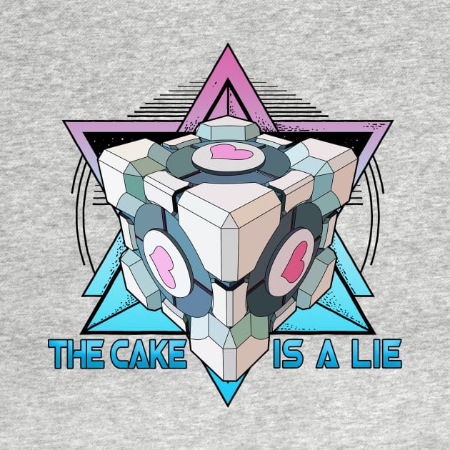 THE CAKE IS A LIE by theanomalius_merch